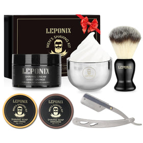LEPONIX straight razor kit in a premium gift box for gifting