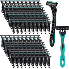 Leriton 200-piece bulk disposable razors for easy travel grooming.