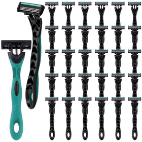 Leriton 30pcs disposable razors bulk packaging for easy travel and on-the-go grooming.