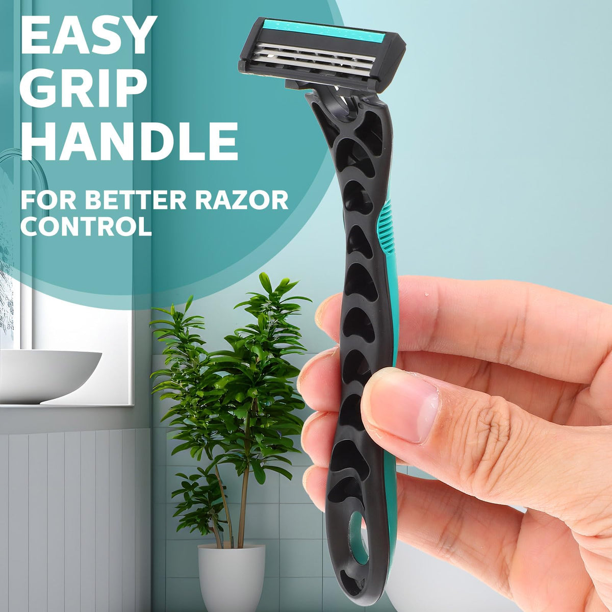 Leriton ergonomic textured rubber handle improves grip and control.