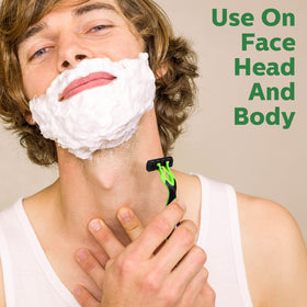 Leriton men’s sensitive-skin razor delivers a gentle, close shave option.