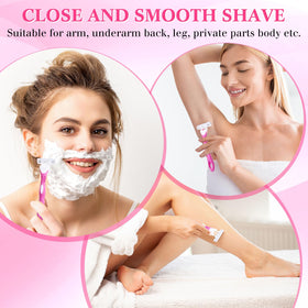 Leriton pink and white razor design for bathroom storage