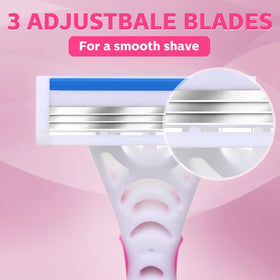 Leriton 3-blade disposable razor head for a smooth glide