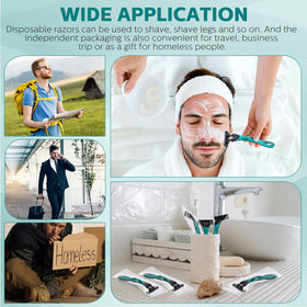 Leriton travel-friendly disposable razors ideal for trips and business travel.