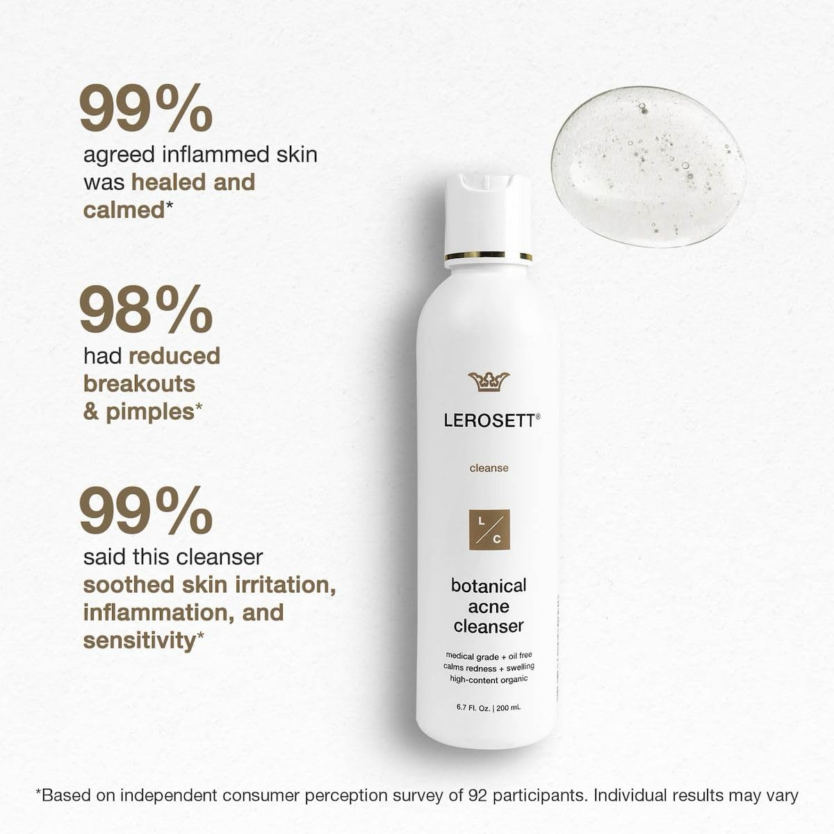 Vegan and cruelty-free logos underscore ethical skincare credentials.