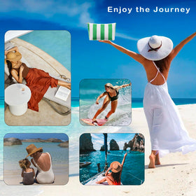 Lestikave beach vacation essentials bag green keeps toiletries ready