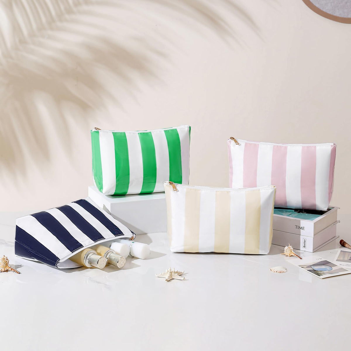 Lestikave easy-clean interior cosmetic bag for mess-free storage