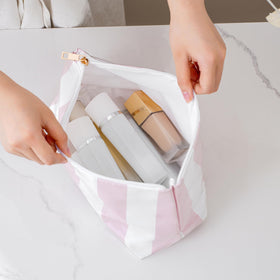 Lestikave striped makeup bag makes a gift idea for women and girls.