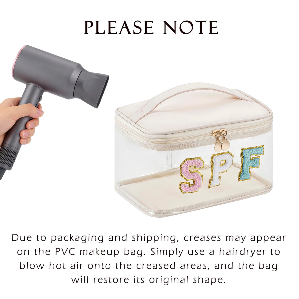 Lestikave preppy chenille letters bag adds stylish flair