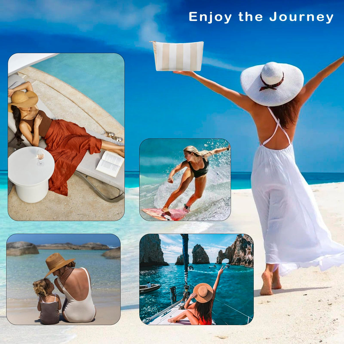 Lestikave travel ready pouch ideal for beach vacations and daily use.