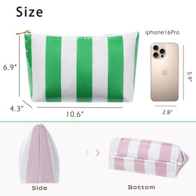 Lestikave waterproof makeup bag green protects contents on outdoor trips