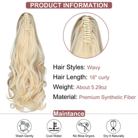 Leterly 18-inch curly wavy clip-in adds volume.