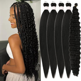 Leticia Black Boho Hair 52inch EZ Braid for long-lasting style.