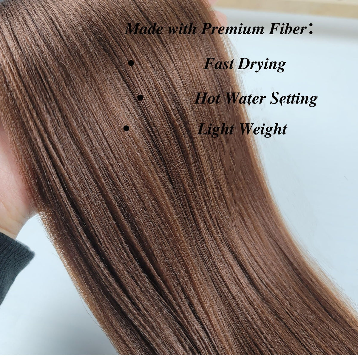 Leticia flame-retardant, fast-drying braiding hair suitable for quick styling sessions.