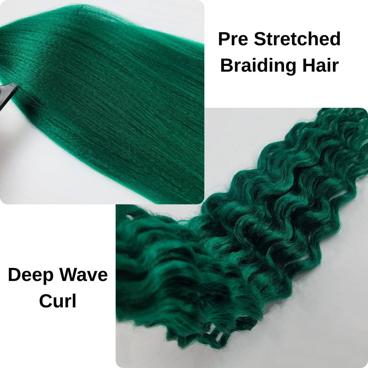 Leticia flame-retardant fiber detail emphasizes safe, durable boho hair