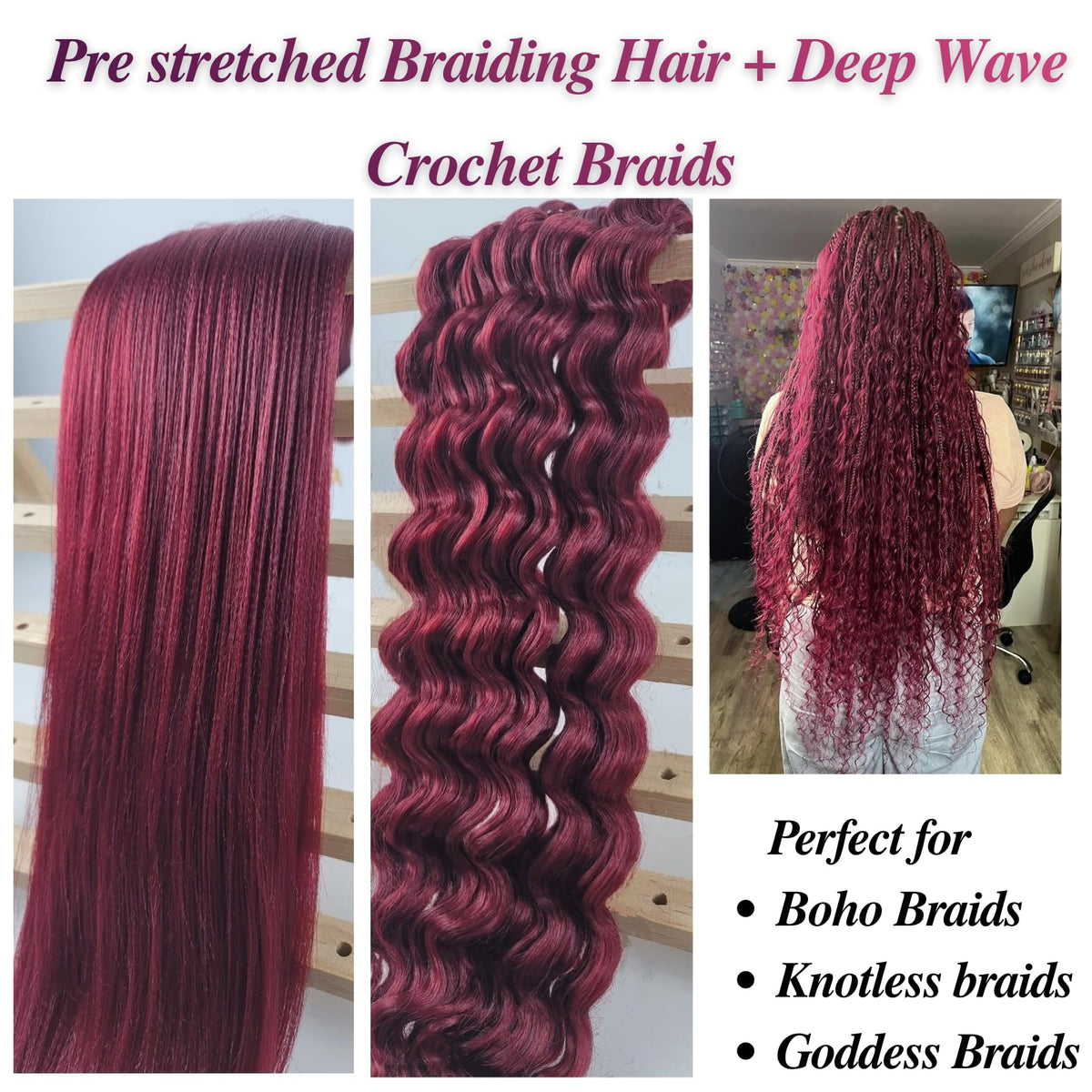 Leticia kanekalon fiber braiding hair with durable, flame-retardant fibers.