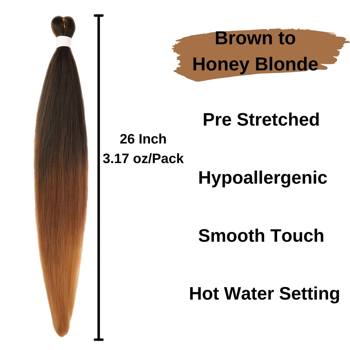 Leticia pre-stretched braiding hair for easy styling and lighter wear.