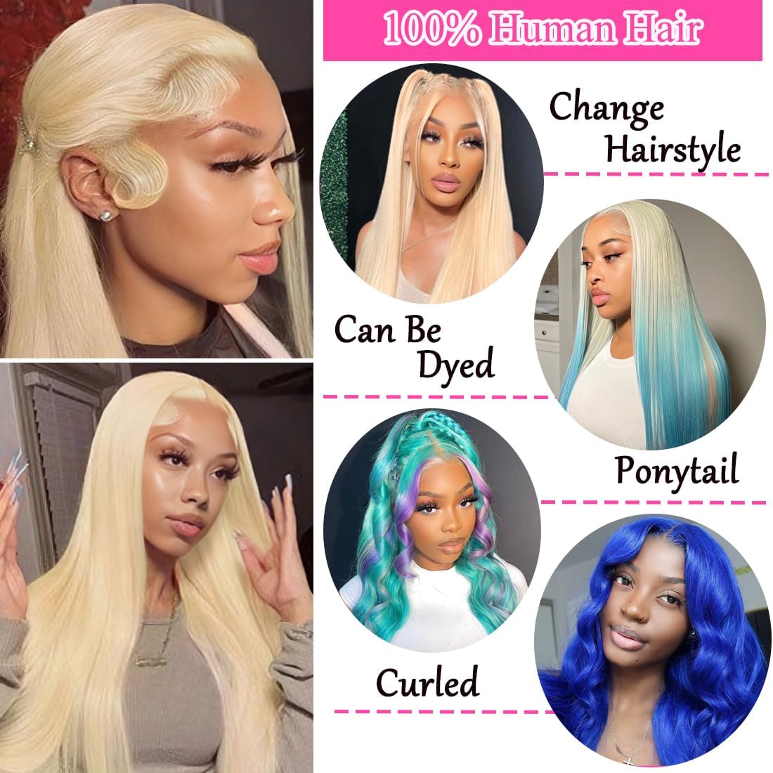 LETMIEO 180% density blonde wig ready for curling and vivid styling possibilities.