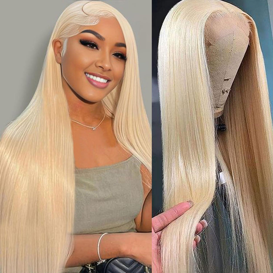 LETMIEO 28-inch lace-front wig in 613 blonde for daily styling