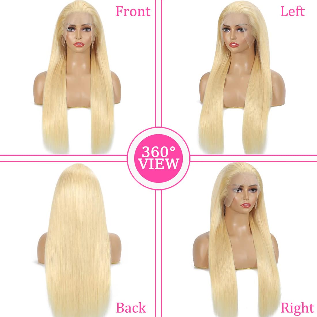 LETMIEO four-comb adjustable-strap wig for beginner-friendly installation