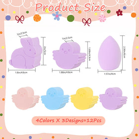 Lettry Easter sponge bunny blue applies foundation evenly on the skin.