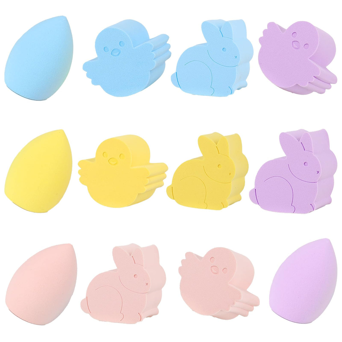 Lettry Easter sponge bunny pink blends foundation for a seamless finish.