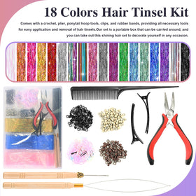 Leuceiy hair tinsel tool included enables quick, easy installation and seamless blending.