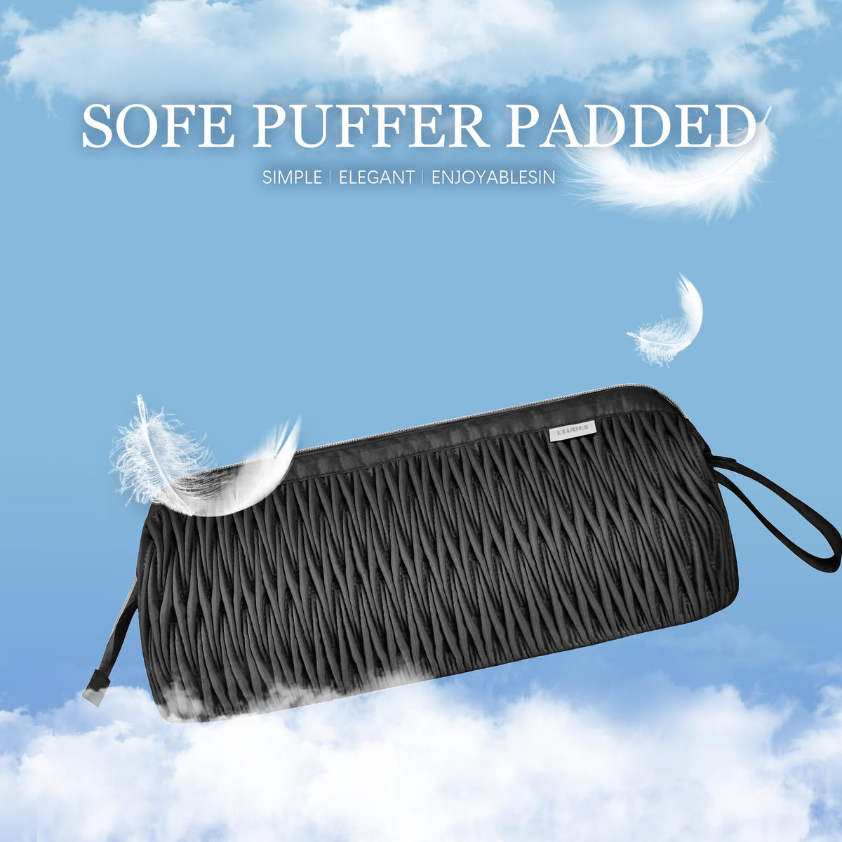 Compact travel-size case fits in luggage for on-the-go styling.