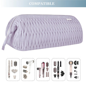 Leudes travel case compatible with Dyson Airwrap attachments protects cables and nozzles