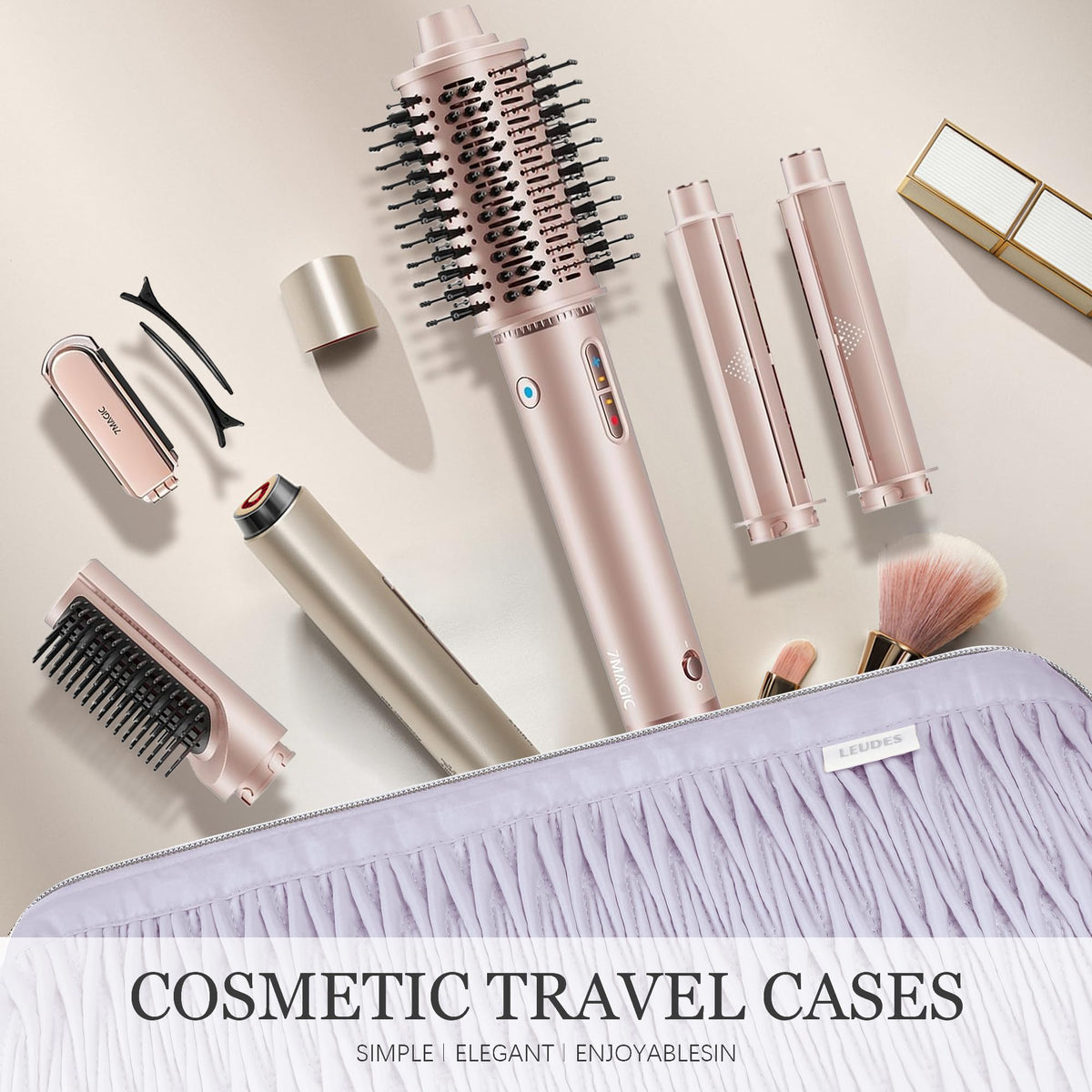 Two transparent pockets store small accessories securely