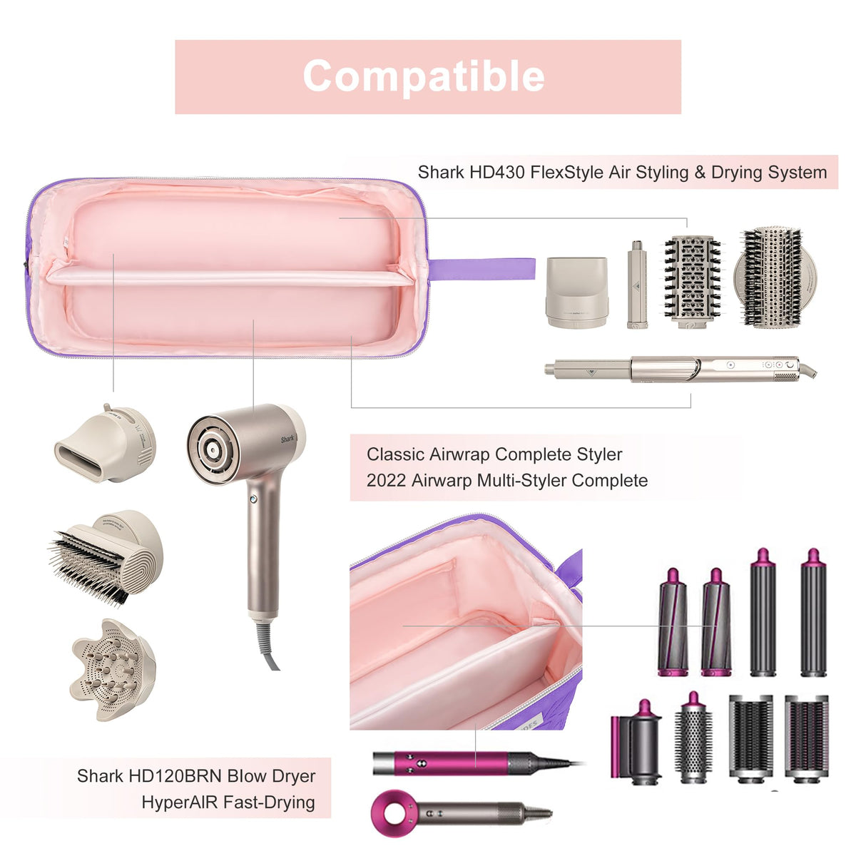 Leudes travel bag two clear pockets for small accessories