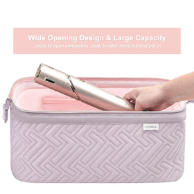 Leudes travel bag open-wide front for quick access to attachments.