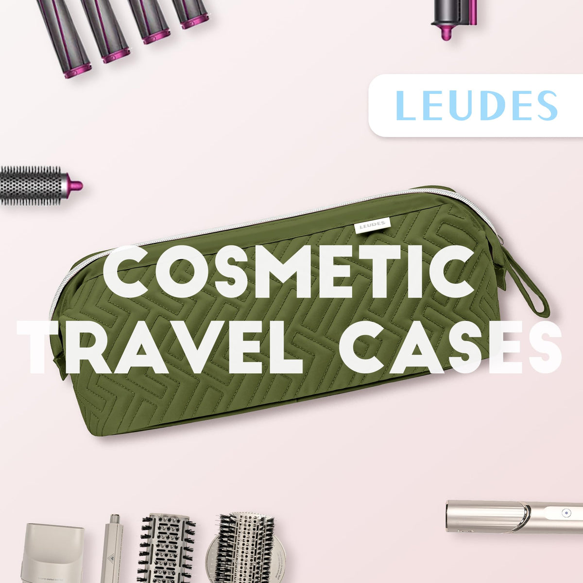 Water-resistant nylon surface of Leudes bag protecting gear during trips