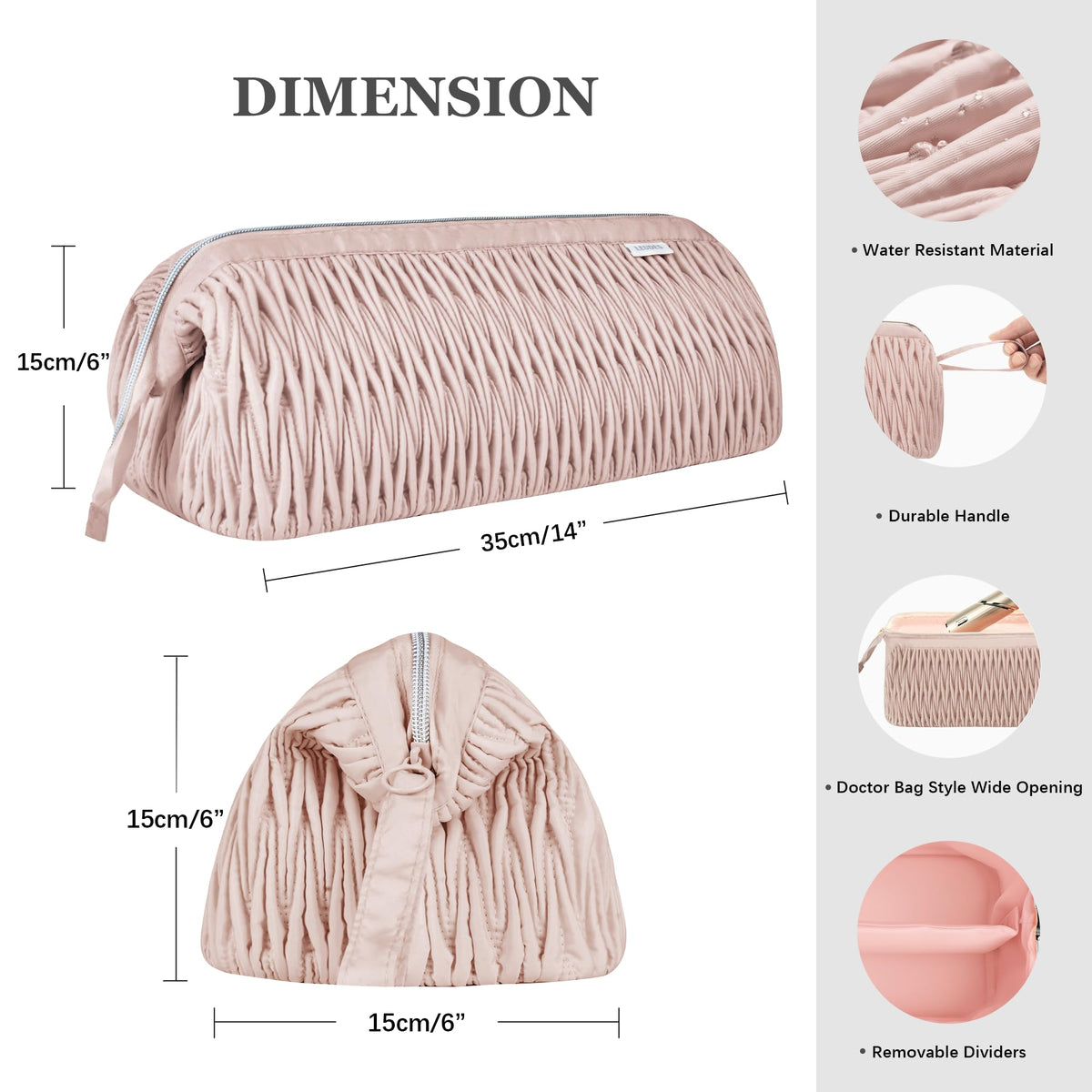 Leudes travel case central divider protects gear during transit