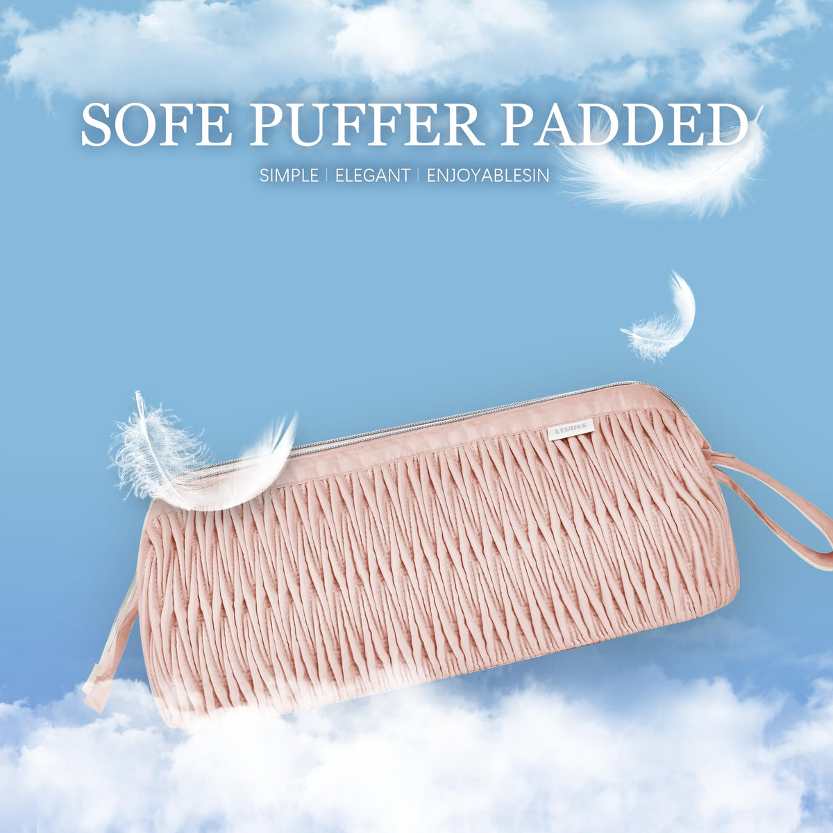 Leudes travel case compact design fits in luggage with ease