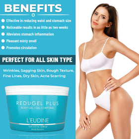 L’EUDINE Redugel Plus maca extract adds nourishment for firmer-looking skin.