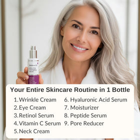 LeVaye Strateva RX serum texture swatch ideal for even coverage.