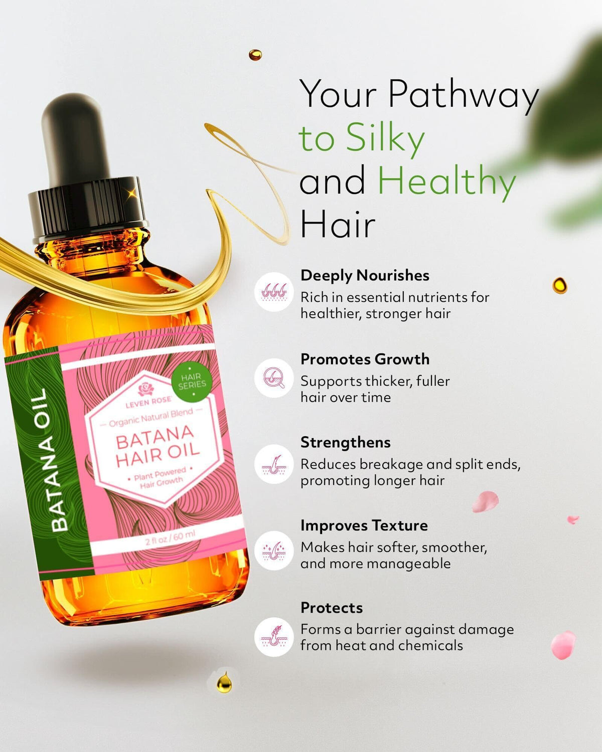 Ingredients scene highlights Jamaican Black Castor Oil and essential oils.