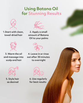 Creamy Batana Oil texture suggests smooth, hydrated hair results.