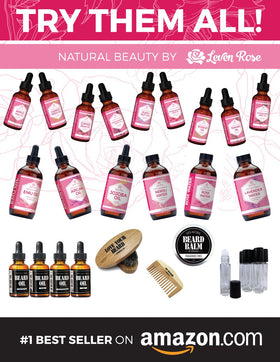 Amber bottle of Leven Rose Coffee Bean Oil on shelf for light protection