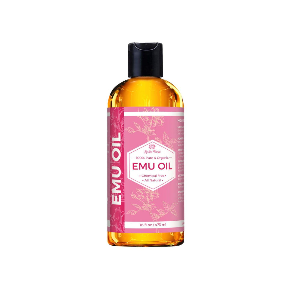 Leven Rose Emu Oil 100% Pure bottle ready for clean skincare routines