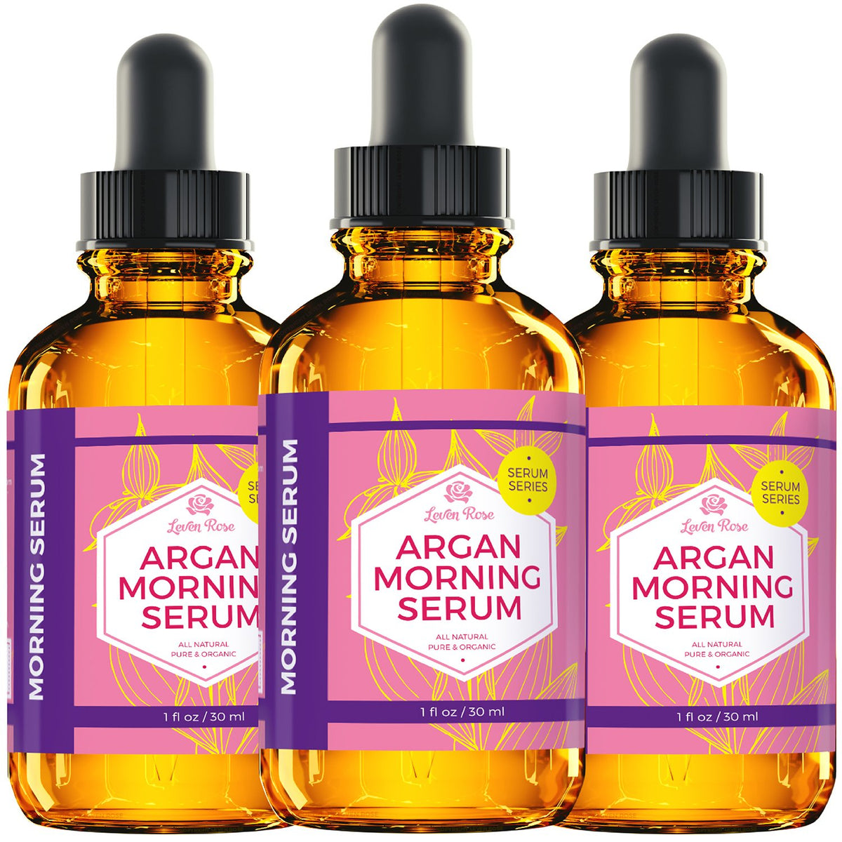 Glowing skin after using Leven Rose Argan Morning Serum