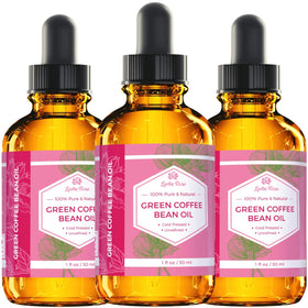 Nightly skincare routine with Leven Rose green coffee bean oil for vitality.
