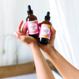 Leven Rose Vitamin E Serum with rose fragrance enhances daily routine.
