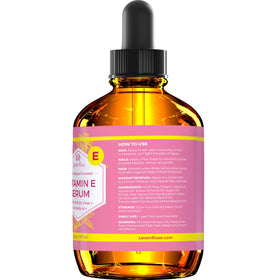 Leven Rose Vitamin E Serum for skin nails and hair hydration.