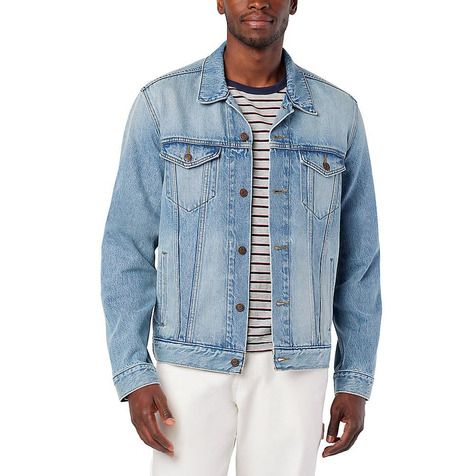 Levi Strauss Signature Gold Forty-Niner trucker jacket, front view showing classic fit and versatile styling.