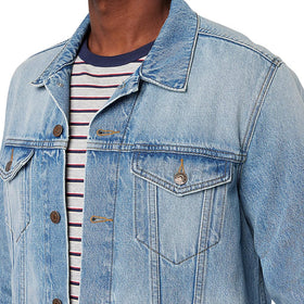 Levi Strauss Signature Gold trucker jacket side hem adjusters highlight adjustable silhouette.