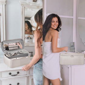Lexeeco travel case with Dyson Airwrap compatibility neatly stores attachments on the go