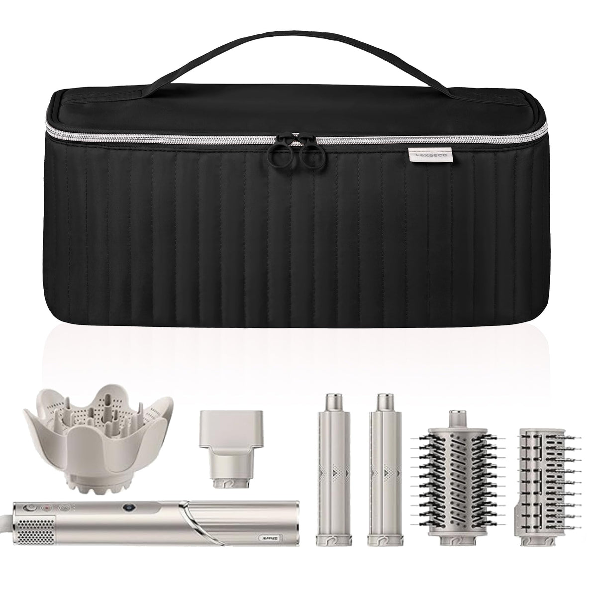 Lexeeco gift-ready case suits cosmetics and hair tools