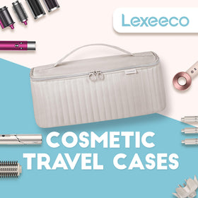 Lexeeco spacious compartments fit hair tools, attachments, and cords comfortably